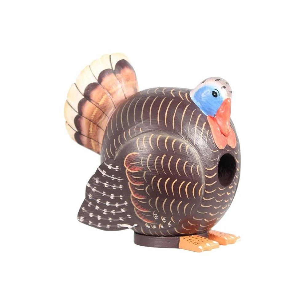 008130 Turkey Gord-o Bird House - Durable Brown Design