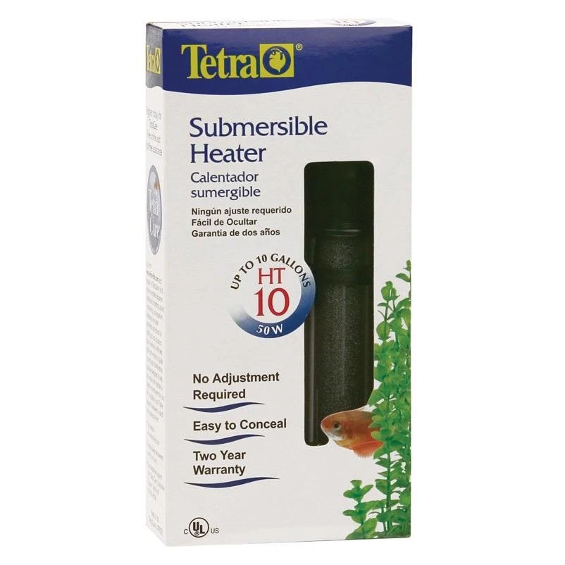Ht10 Submersible Aquarium Heater, 50 Watts, 1" W X 6.5" H, For 2-10 Gallon Aquariums