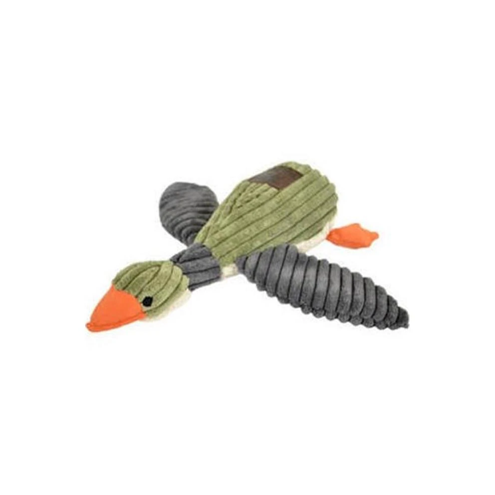 Squeaker Duck Dog Toy, Sage - 12 Inch Plush Toy