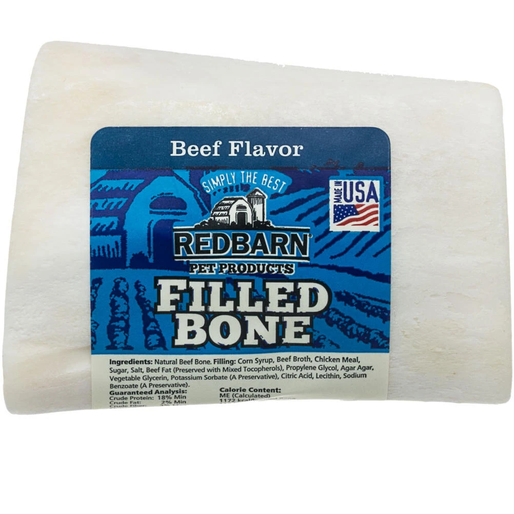 Red Barn Filled Femur Bone Beef Three inch