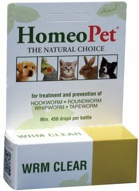 Homeopet&#44; Llc-Homeopet Wrm Clear For Dog Or Cat 15 Ml