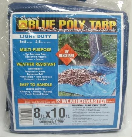 WEATHERMASTER - BLUE POLY TARP - 8FT X 10FT