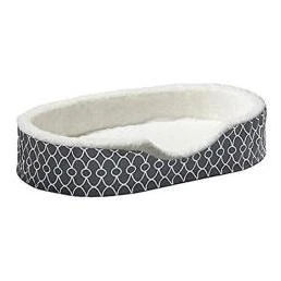 Homes For Pets Quiet Time Orthopedic Nesting Dog Bed, 14.25" L X 17.75" W, X-small, Gray/white