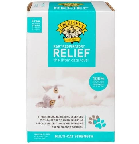 Precious Cat Respiratory Relief Clumping Clay Cat Litter, 20 Lb Box