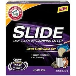 Slide Multi-cat Clumping Cat Litter, 28 Lbs - Easy Clean-up