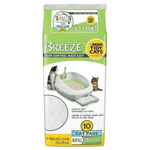 Purina Tidy Cats Breeze Cat Pads Refill Pack, 18.24 oz., Count of 10, 10 CT