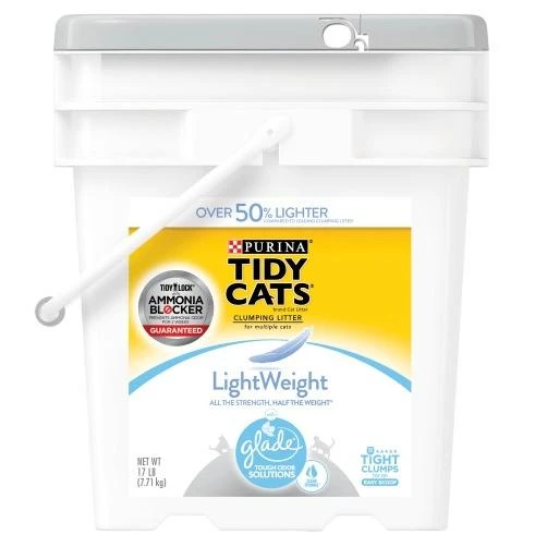 Purina Tidy Cats LightWeight Glade Clear Springs Dust Free Clumping Mulit Cat Litter, 17 lbs.