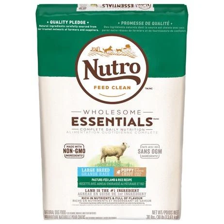 Nutro Wholesome Essentials Large Breed Puppy Pasture-Fed Lamb & Rice Dry Dog Food 30-lb