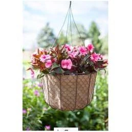 84280 12 Inch Grower Rustic Hanging Basket Wire Hanger With Burlap