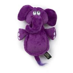 Flattie Elephant Dog Toy With Chew Guard And Ultrasonic Silent Squeaker, Purple