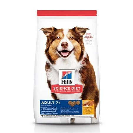 Hill's Science Diet Adult 7+ Chicken Meal, Barley & Brown Rice Recipe Dry Dog Food, 33 lbs., Bag