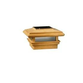 Deckorators (Fits Common Post Measurement: 4-in X 4-in; Actual: 3.375-in x 6.25-in x 6.25-in) Bayside Solar LED Pine Deck Post Cap