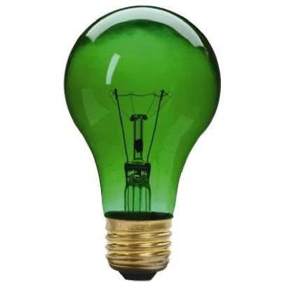 70803 25 Watts Transparent Green Party Light Bulb- Pack Of 6