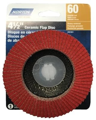 Ceramic Flap Disc, 60 Grit, 4.5-In.