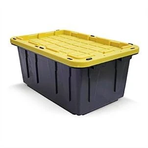 Tough Box Tote, Black & Yellow, 17-Gallons