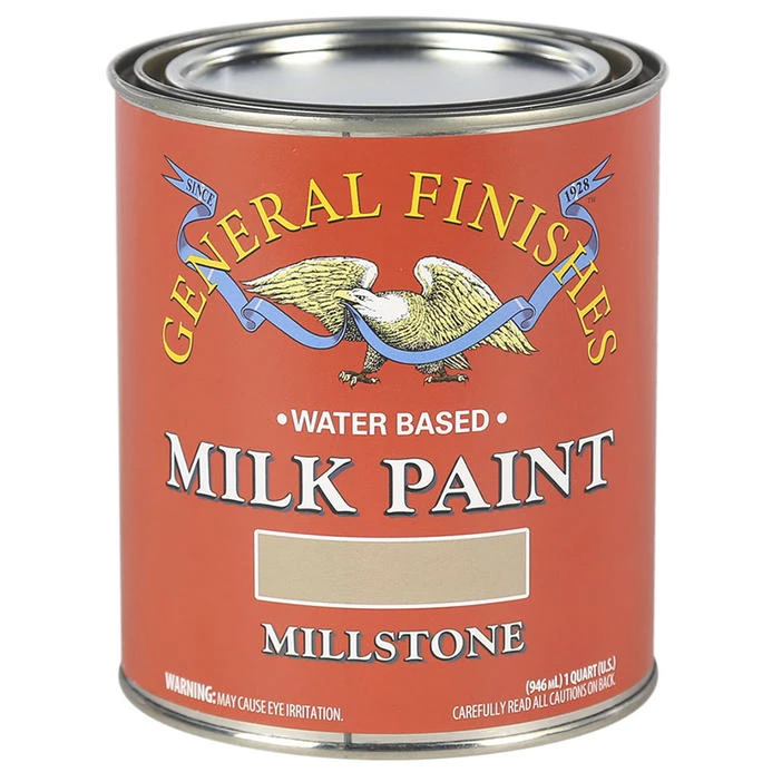 1 Quart General Finishes Qmi Millstone Milk Paint For Interior And Exterior Use, Satin Finish