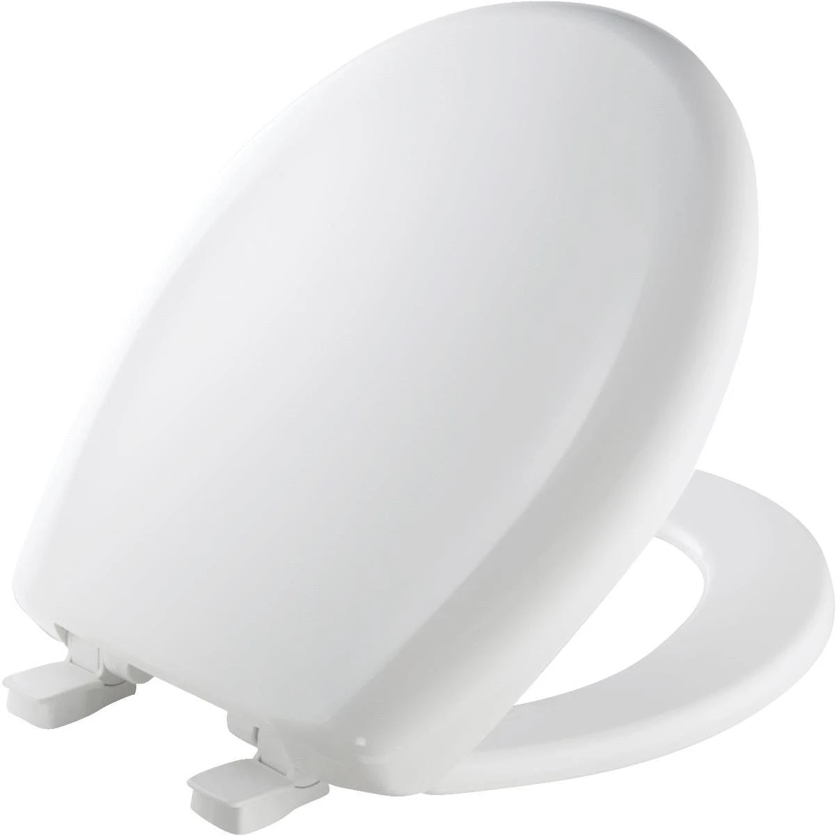 Mayfair Round Closed Front Premium Sweptback Slow-Close White Plastic Toilet Seat