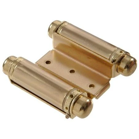 3 Double Acting Spring Hinge - Satin Brass Finish Hillman Door Hinges 852546