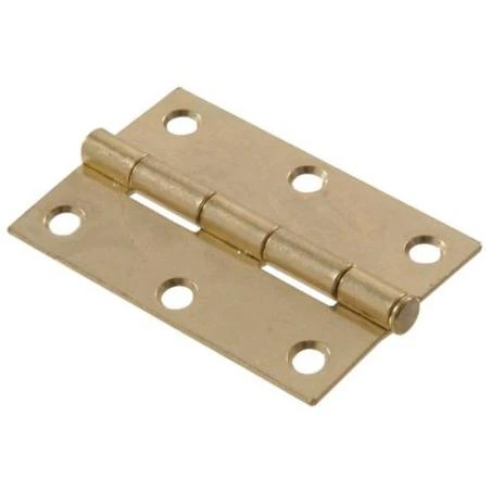 2 Light Narrow Hinge With Removable Pin, Brass Finish Hillman Door Hinges