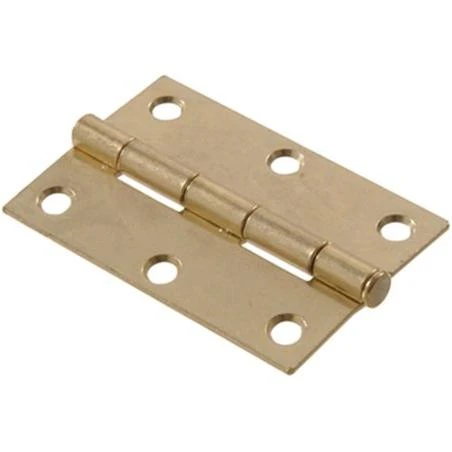 Part 852587 1-1/2  Brass Plated Narrow Hinge, by Hillman, Single Item, Great Val