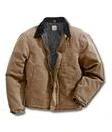 Men's Sandstone Duck Traditional Jacket, Dark Brown, Medium Size