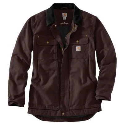 Men's Regular Small Dark Brown Cotton Full Swing Traditional Coat