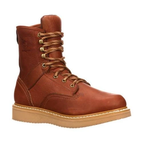 Georgia Boot Men's 8-in. Wedge Work Boots, Size: 13 Wide, Brown