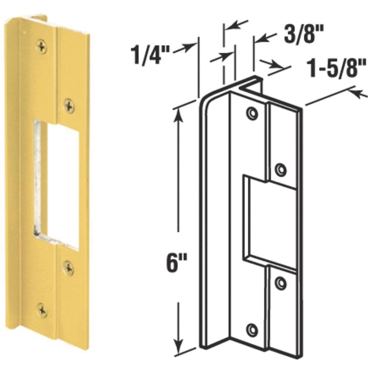 Defender Security Brass Aluminum Latch Guard