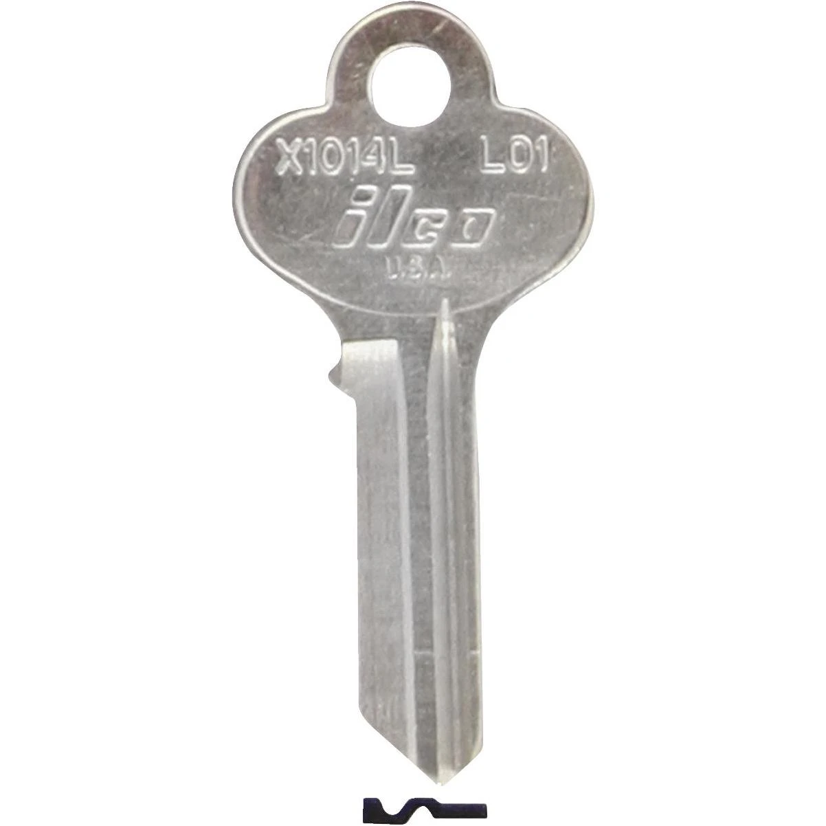 ILCO Lori Nickel Plated House Key, LO1 / X1014L (10-Pack)