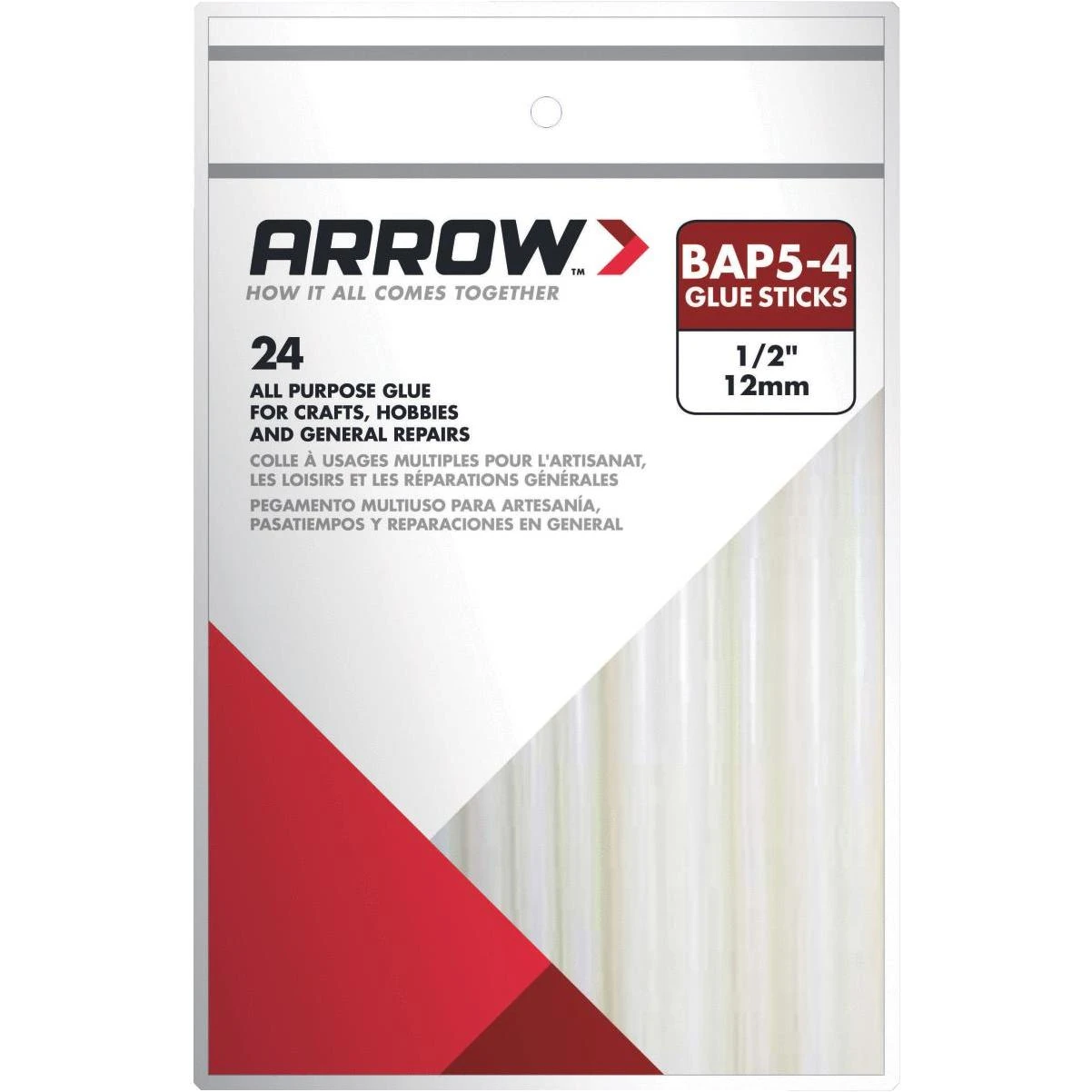 Arrow 4 In. Standard Clear Hot Melt Glue (24-Pack)