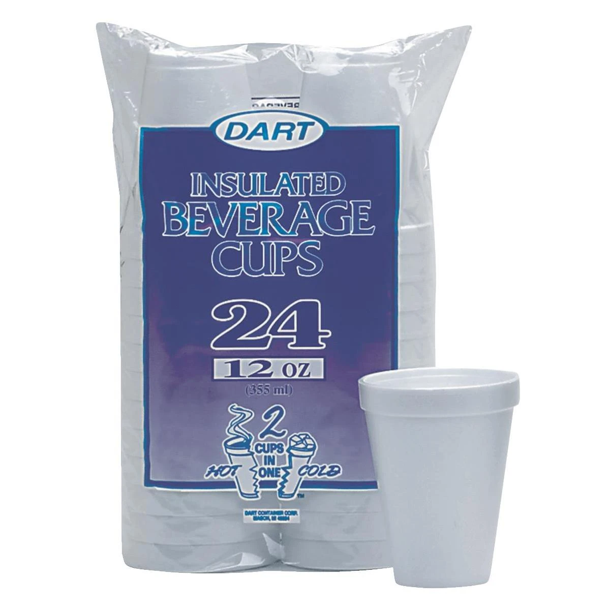 Dart 12 Oz. Insulated Beverage Foam Cups (24 Count)