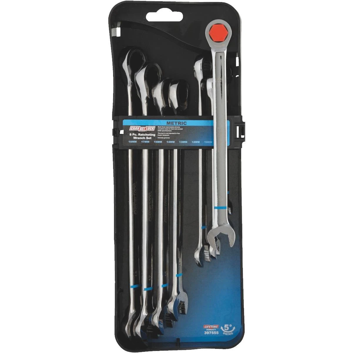 Channellock Metric 12-Point Ratcheting Combination Wrench Set (8-Piece)