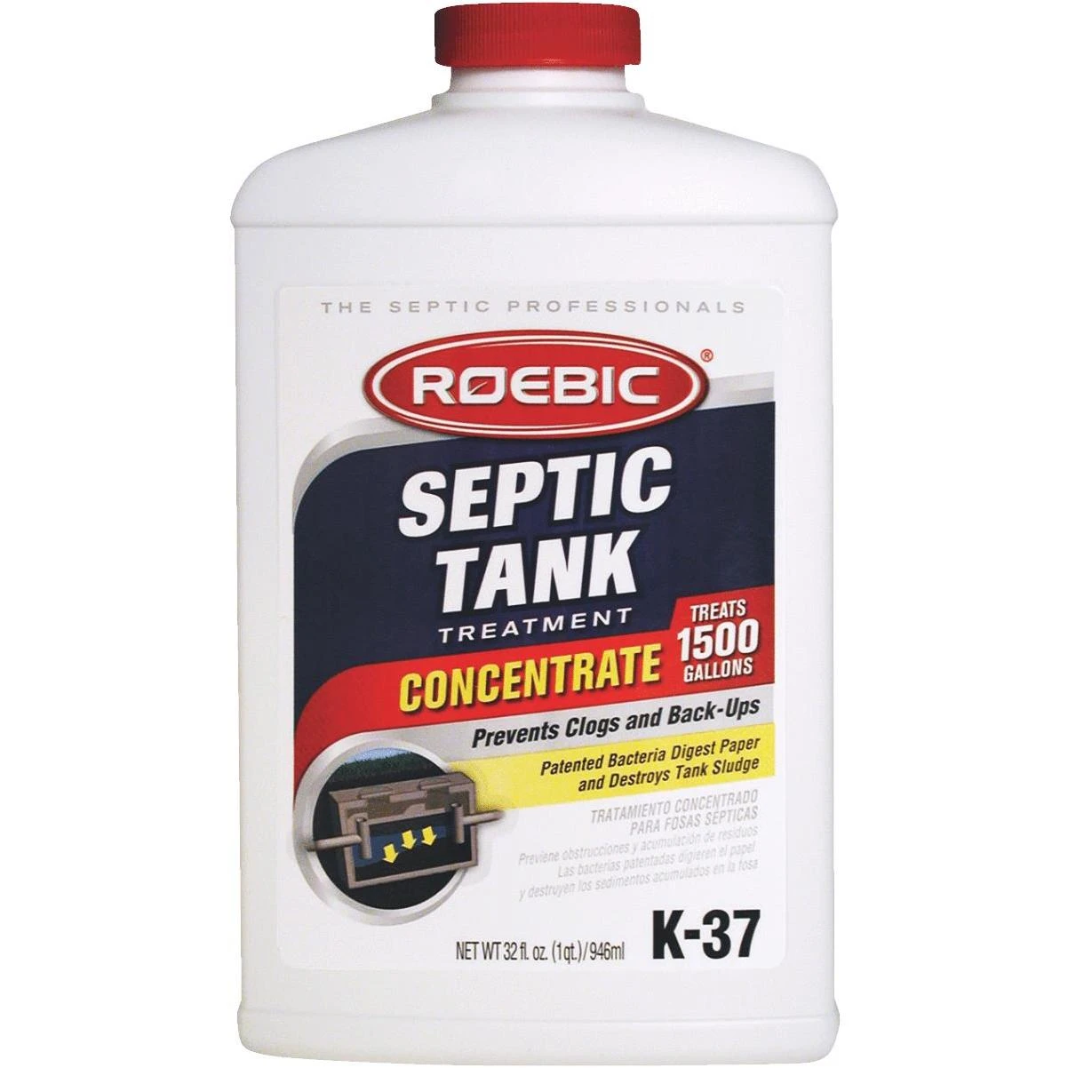 Roebic K-37 1 Qt. Concentrate Septic Tank Treatment