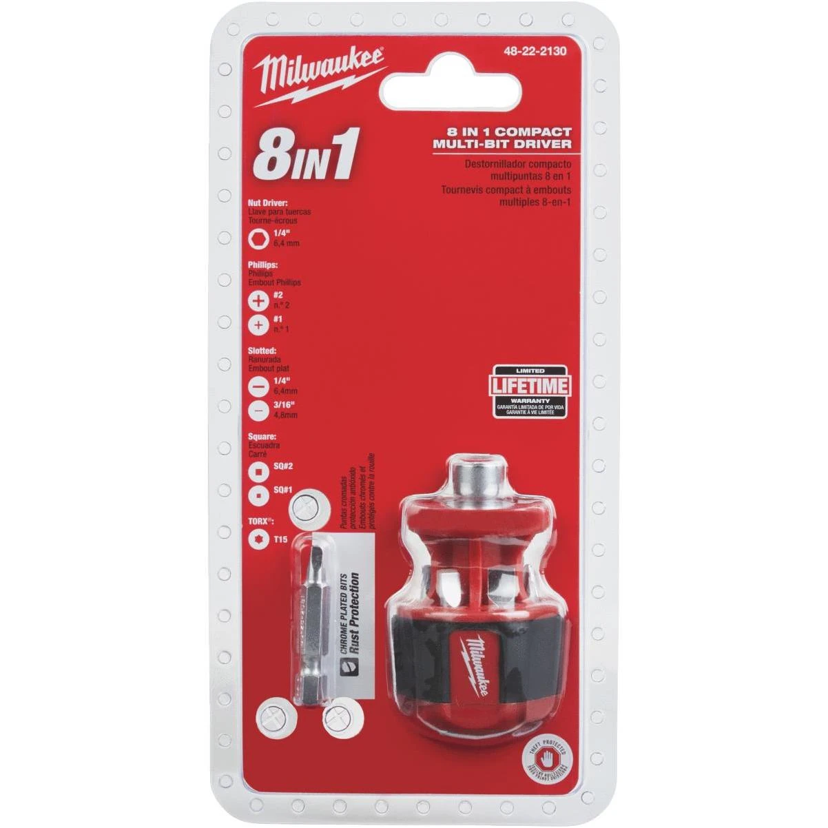 Milwaukee 8-in-1 Compact Multi-Bit Screwdriver