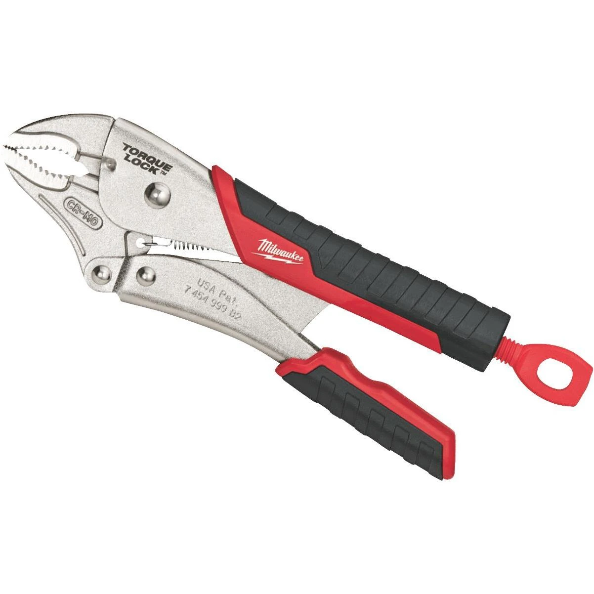 Torque Lock Curved Jaw Locking Pliers, Overmold Grips, 10 In.