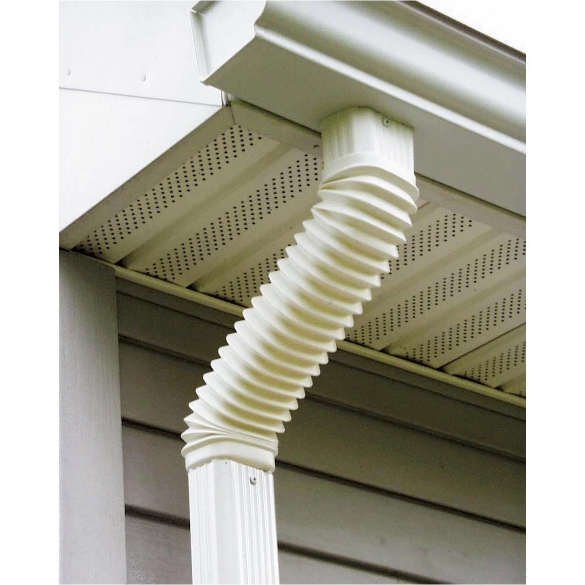 Amerimax 2 x 3 In. Plastic White Front or Side Downspout Elbow