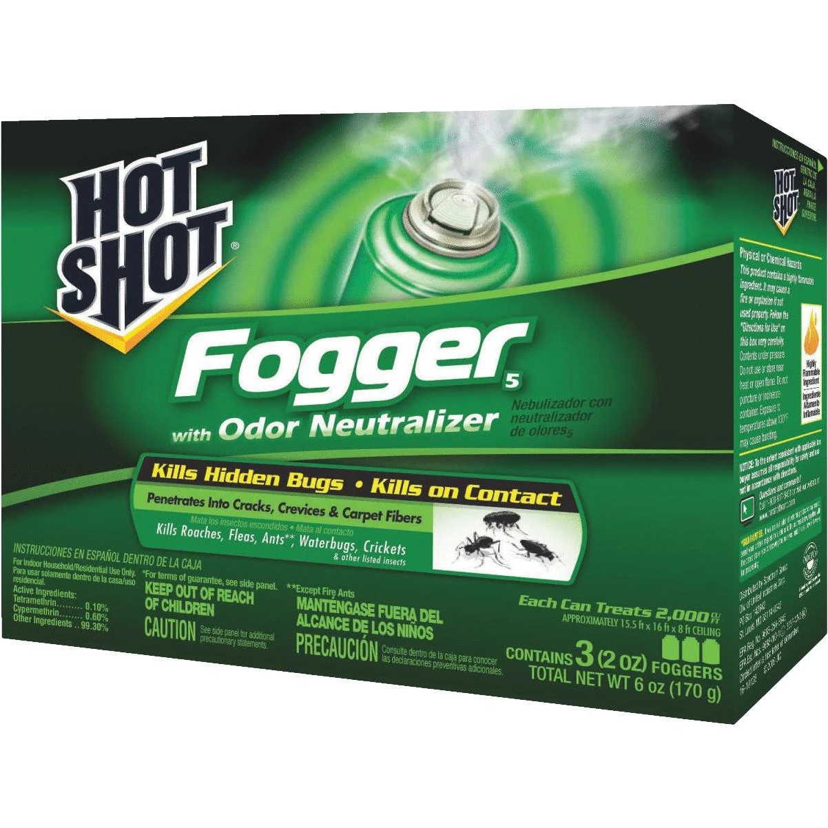 Hot Shot 2 Oz. Indoor Insect Fogger with Odor Neutralizer (3-Pack)