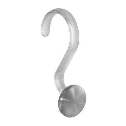 iDesign Silver Plastic/Stainless Steel Shower Curtain Rings 12 pk