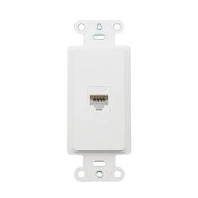 Pass & Seymour Wall Jack, Cat5e/RJ45, 1-Port, White