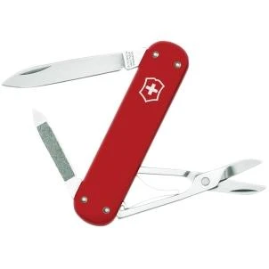 Swiss Army Money Clip Pocket Knife - 74mm Red Alox Model 53739