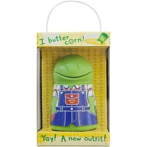 Talisman Designs Butter Boy Green Corn-on-the-cob Butterer And Storage Keeper