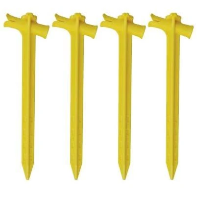 9 in. Yellow Heavy-Duty Nylon Yard and Garden Stake (4-Pack)