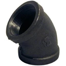 B-L4507 0.75 in. Black 45 Degree Equal Elbow