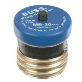 20-Amp 125V Edison Base Plug Fuse Circuit Breaker
