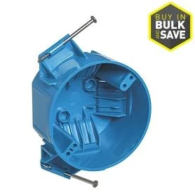 New Work Ceiling Fixtures & Junction Box, Deep Blue PVC, 2-1/4 x 4 In. Round