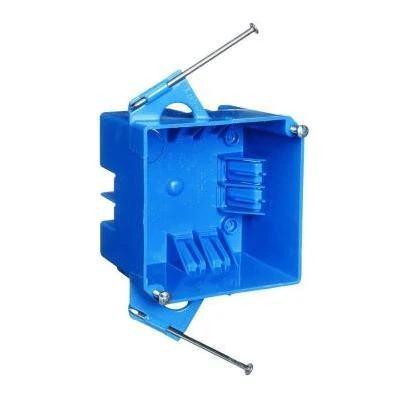 Carlon New Work 32 cu in Square PVC 2 gang Junction Box Blue