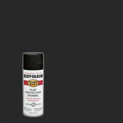 Rust-Oleum Stops Rust Flat Black 12 Oz. Anti-Rust Spray Paint