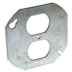 4 In. Duplex Receptacle Octagon Cover