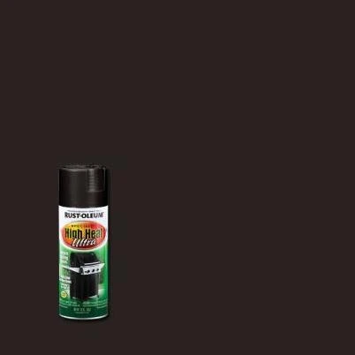 High-Heat Spray Paint, BBQ Semi-Gloss Black, 12-oz.