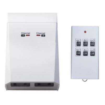 15-Amp Indoor Plug-In Wireless Remote Dual-Outlet Appliance Control, White